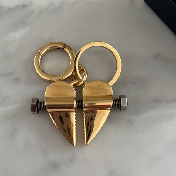 NIB Prada Bolted Heart Keychain MSRP$495 - Picture 3 of 6